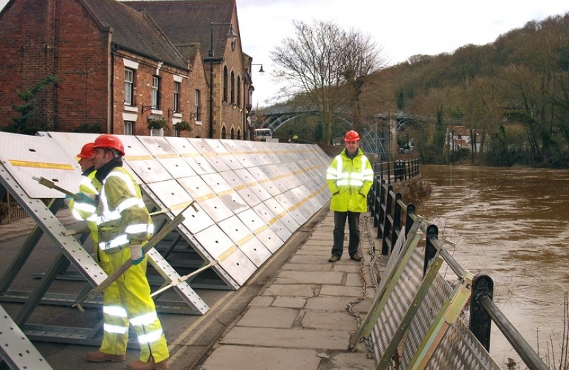 Flood defences in Ironbridge