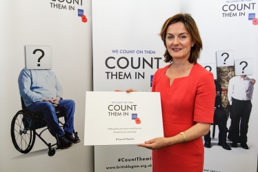 Lucy Allan supporting the British Legion 