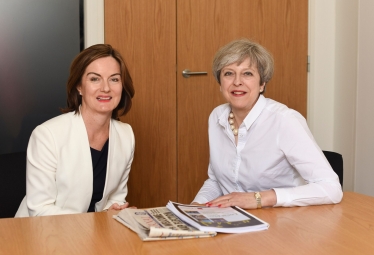 Lucy Allan and Theresa May 