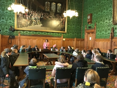 Lucy hosts a Telford school in Parliament